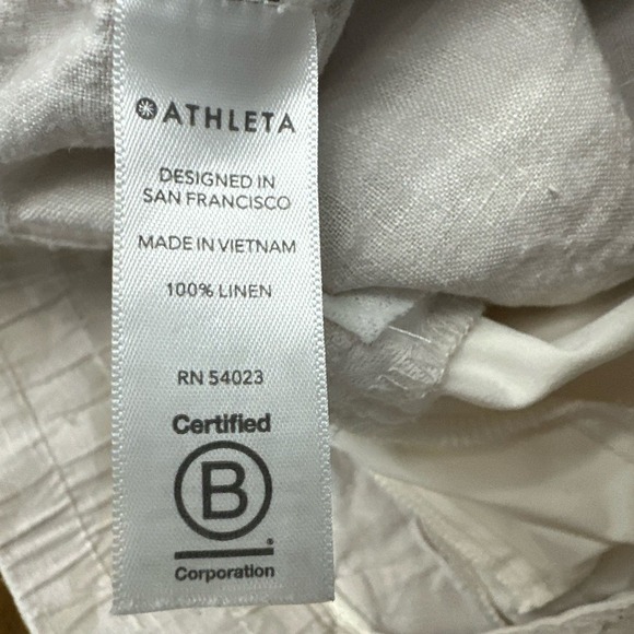 Athleta Cabo Tide Linen Jogger Women’s‎ 10 Beige Camo - Picture 2 of 11